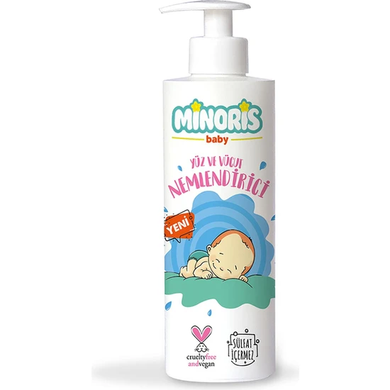 Minoris Baby Organik Bebek El Yüz ve Vücut Nemlendirici 200 ml