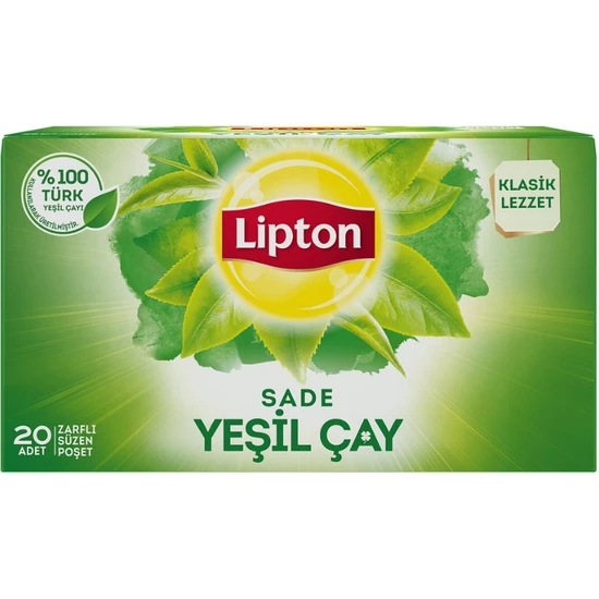 Lipton Bardak Poşet Sade Yeşil Çay 20'li