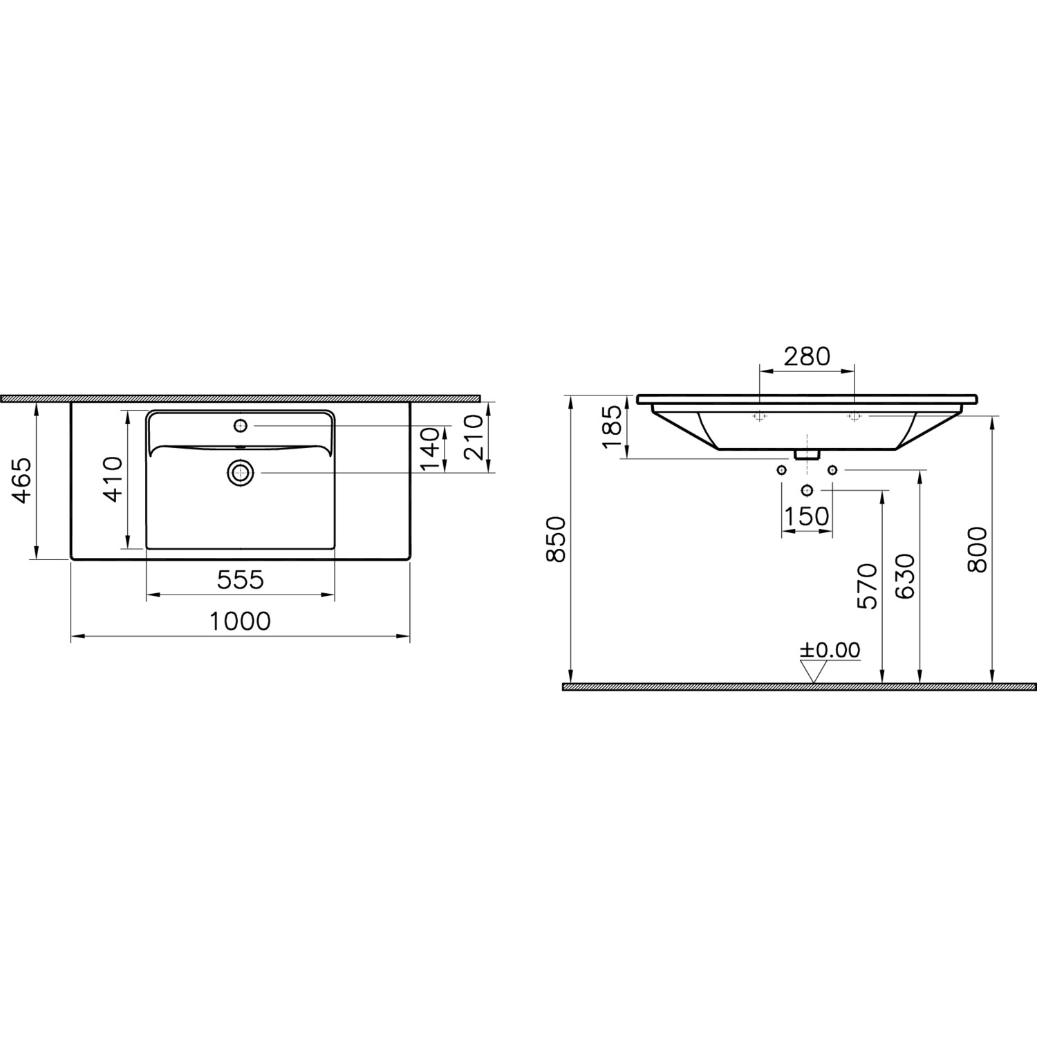 Vitra Integra Etajerli Lavabo 100 Cm 7057B003-0001 Fiyatı