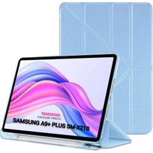 TEKNETSTORE Samsung Galaxy Tab A9 Plus 11 Inç Uyumlu Kalem Bölmeli Uyku Modlu Arkası Silikon Kapak Kılıf SM-X210