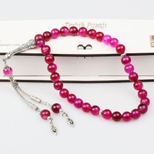 Tesbih Pasajı Pembe Kuvars Doğal Taş Tesbih (8 x 8 Mm) TP001622