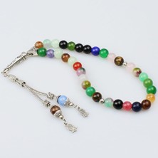 Tesbih Pasajı Karışık Renk ve Özellikte Doğal Taş Tesbih (8 x 8 Mm) TP00