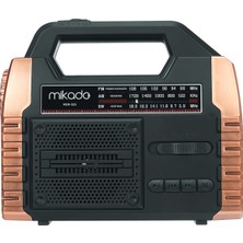 Mikado MDR-325 Ahşap Usb- Tf Destekli Fm/am/sw/bt+Solar+Power Bank 3 Band Klasik Radyo