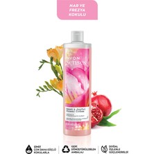 Avon Senses Müge Elma Beyaz Şeftali Vanilya ve Frezya Nar Kokulu Duş Jeli Paketi 3 x 500 Ml.