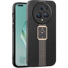 Xshine Honor Magic5 Pro Pu Deri Kaplama Tpu+Akrilik Telefon Geri Kapak (Yurt Dışından)