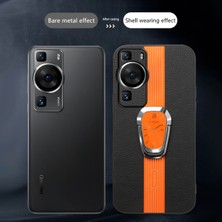 Xshine Huawei P60 / P60 Pro Kickstand Tpu+Pu Deri Kaplamalı Akrilik Telefon Kapağı (Yurt Dışından)