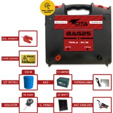 Cupgel Çita - Hayvancılık / Besicilik İçin Güneş Panelli ve Akülü Hazır Elektrikli Çit Makinesi Başlangıç Seti - 2