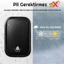 Yenilzd 2 Alıcılı Pil Gerektirmeyen Kablosuz LED Kapı Zili