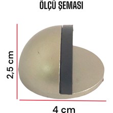 Glaswen Saten Yarımay Kapı Stoperi Tamponu Yapışkanlı Metal Kapı Stopu Durdurucu Tutucu