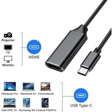 Coverzone Type-C To HDMI Çevirici USB C To HDMI Adaptör Macbook Uyumlu HC03