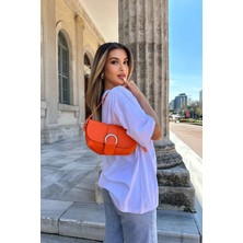 Miss Nish Toka Detaylı Suni Deri Kadın Baget El ve Omuz Çantası