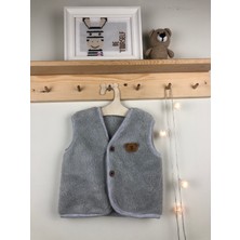 Ela Mama Peluş Polar Bebek Yelek Wellsoft Ayı