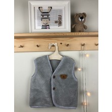 Ela Mama Peluş Polar Bebek Yelek Wellsoft Ayı