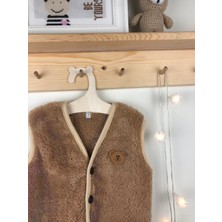 Ela Mama Peluş Polar Bebek Yelek Wellsoft Ayı