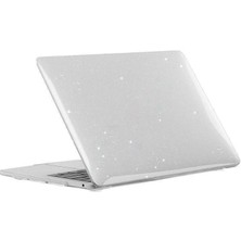 Hk Teknoloji Macbook Air 13 Inç A2337 M1 Işlemcili Uyumlu Kılıf Parlak Kristal Simli Hardcase Kapak