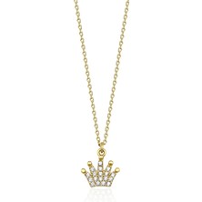 Fiyonk Kuyumculuk 14 Ayar Altın Kraliçe Tacı Kolye
