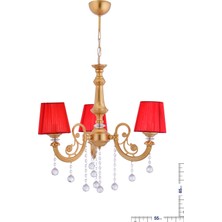 Polat Aydınlatma Turna 3 Lü Kırmızı Şapkalı  Avi̇ze (Gold)