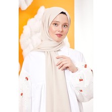 Moda Mevsimi Fivescarf Pamuk Kraş Caz Şal Kemik Rengi
