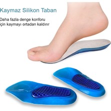 Gel Comfort Jel Topuk Takviyeli, Metatarsal ve Ark Destekli Yarım Slikon Tabanlık