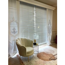 Brillant Beyaz %100 Orijinal Ahşap Jaluzi Perde 50 Mm Ofis Modern Ve Tüm Mekanlar Için
