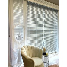 Brillant Beyaz %100 Orijinal Ahşap Jaluzi Perde 50 Mm Ofis Modern Ve Tüm Mekanlar Için