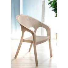 Sandalie Rattan Camsız Masa Takımı, Garden Sandalye