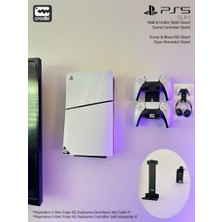 Crodle Playstation 5 Slim Duvar Standı ve Joystick Duvar Standı Ps5 Duvar Standı Gaming Aksesuar