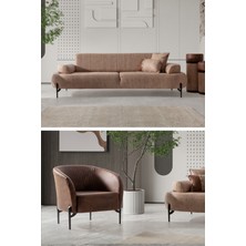 Sandalie Cross 3+1 Salon&oturma Odası Koltuk Takımı - Krem&kahve