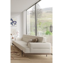 Sandalie Linen Üçlü Salon&oturma Odası Kanepe - Krem