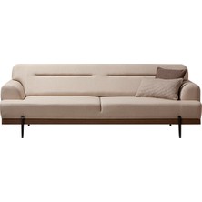 Sandalie Linen Üçlü Salon&oturma Odası Kanepe - Krem