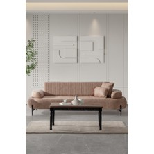 Sandalie Cross Üçlü Salon&oturma Odası Kanepe - Krem