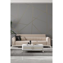 Sandalie Bella Gold Üçlü Salon&oturma Odası Kanepe - Krem