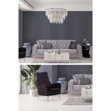 Sandalie Vivaldi 3+1 Salon&oturma Odası Koltuk Takımı - Gri&siyah