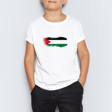 Morinna Filistin Bayrağı Desenli Baskılı  Çocuk Tişört T-Shirt Mr-02