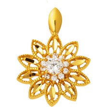 Bilezikci Lotus Çiçeği 22 Ayar Altın Kolye Ucu