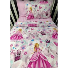 Denizli Çeyiz Tek Kişilik Çarşafı Lastikli Nevresim Takımı Prenses