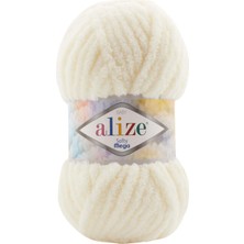 Alize Softy Mega (Kalın) 62 Açık Krem El Örgü Ipi
