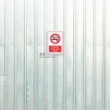 UL1419 - Bu İşyerinde Sigara İçmek Yasaktır Uyarı Levhası (15,4x21,6cm)