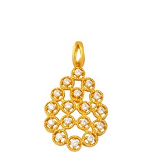 Bilezikci Damla Tasarım 22 Ayar Zincirsiz Kolye