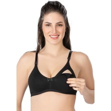 Finetoo Toparlayıcı Özellikli Modal Cotton Hamile Emzirme Sütyeni Siyah 85 1421