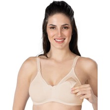 Finetoo Toparlayıcı Özellikli Modal Cotton Hamile Emzirme Sütyeni Ten 95 1421