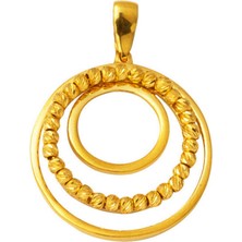 Bilezikci 22 Ayar Dorika Halkalı Altın Kolye Ucu