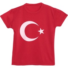 Simisso Bayrak Baskılı Çocuk T-Shirt | Kırmızı