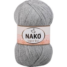 Nako Süper Inci El Örgü Ipi  | Açık Gri Melanj 195