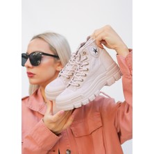 Guja Diess Natural Pamuk Dokulu Ithal Kadın Sneaker Bot G093
