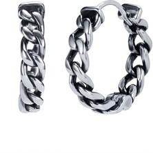 NorthShore Örgü Halka Geçirmeli Butik 316L Çelik Erkek Küpe