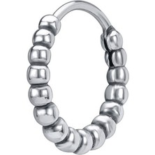 NorthShore Boncuklu Halka Tasarm Ince 316L Çelik Erkek Küpe