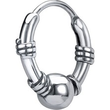 NorthShore Yuvarlak Halka Sade Geçirmeli Erkek 316L Çelik Küpe