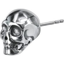 NorthShore Büyük Kurukafa Gotik Çivi Model Skull 316L Çelik Erkek Küpe