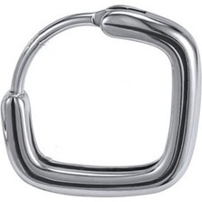 NorthShore Kare Halka Klasik Geçirmeli Motorcu Erkek 316L Çelik Küpe